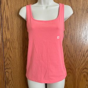 Ann Taylor Factory Pink Tank Top Square Neck Stretchy Women's Jrs. Size Med NWT